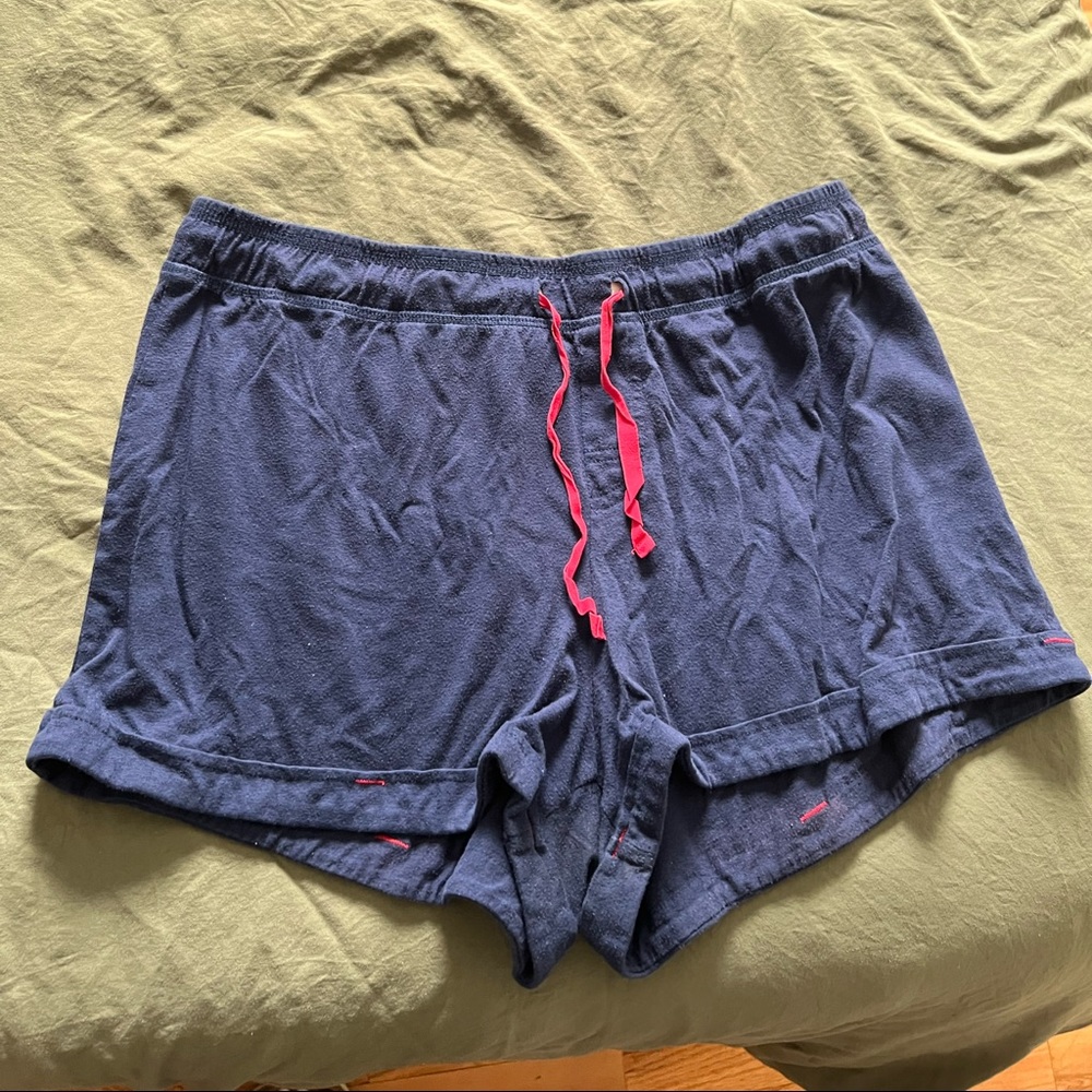 Tommy Hilfiger navy blue pajama shorts, flattering fit, size medium